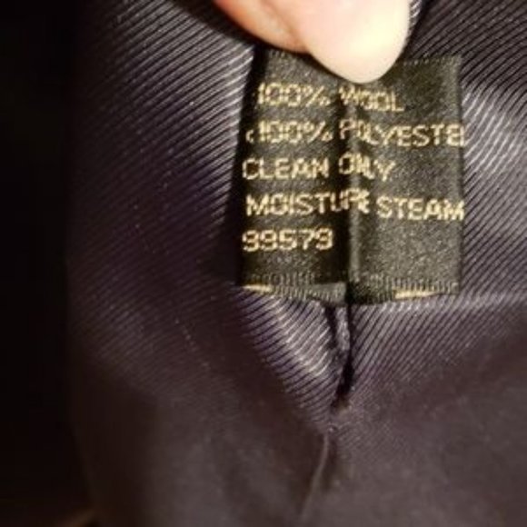 MEN MONTEFINO Hand Tailored Blk Merino Wool Jkt Sz 40R - Picture 4 of 8